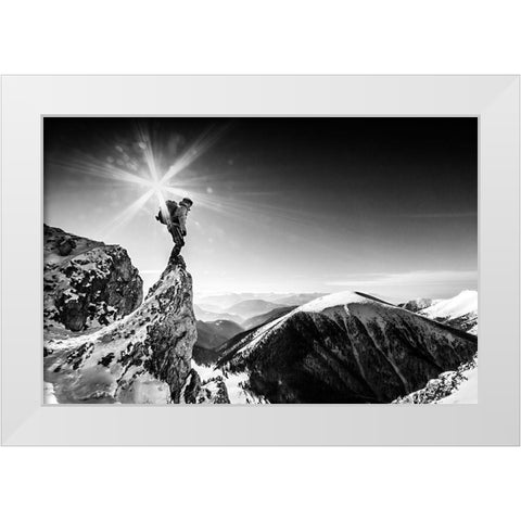 Life at the top White Modern Wood Framed Art Print by Krivosik, Marian