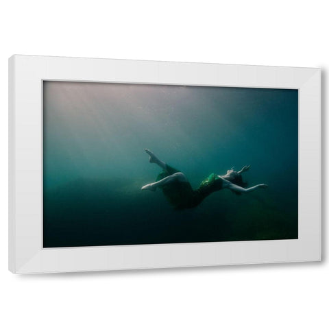 Fall of beauty White Modern Wood Framed Art Print by Lindner, Michal