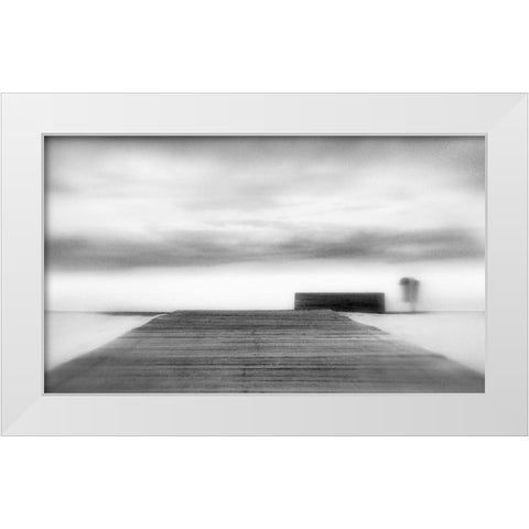 To The Skies From A Hillside White Modern Wood Framed Art Print by Abrantes, Paulo