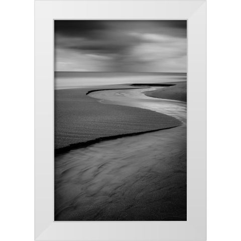 The Serpent White Modern Wood Framed Art Print by Economou, Costas