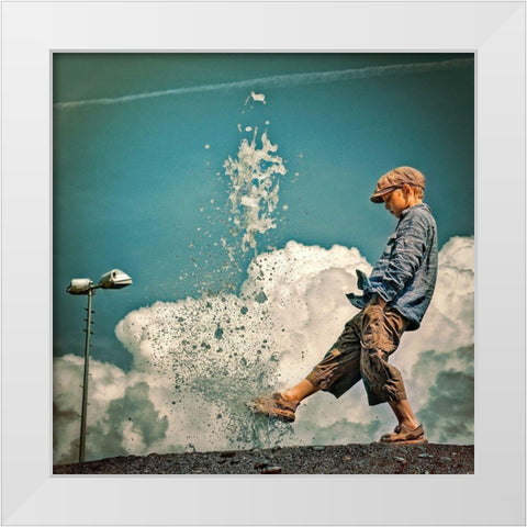 rainbows end White Modern Wood Framed Art Print by Ambra