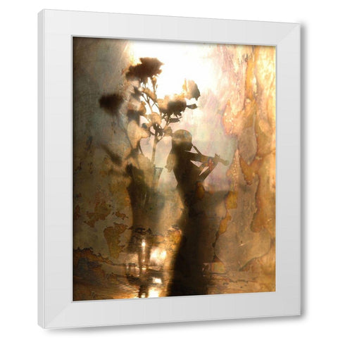 Music of light and shadow White Modern Wood Framed Art Print by Morozov, Andrey