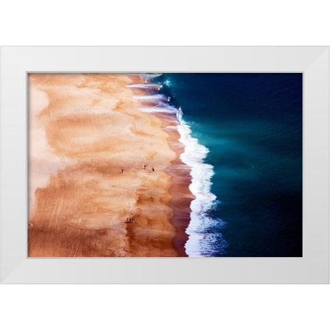 Silver Coast White Modern Wood Framed Art Print by Cbomersphotography
