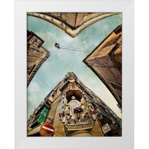 the rhythm divine White Modern Wood Framed Art Print by Ambra