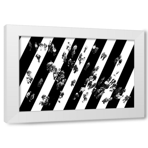 Find me White Modern Wood Framed Art Print by Eisele, Stefan