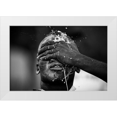 Ritual White Modern Wood Framed Art Print by Godinho, Luis