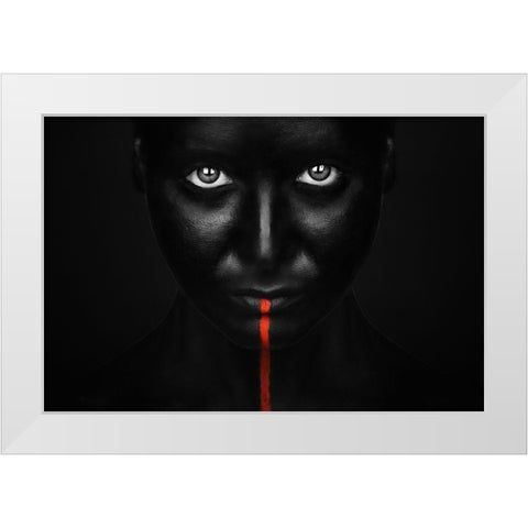 Untitled White Modern Wood Framed Art Print by Petkov, Petko