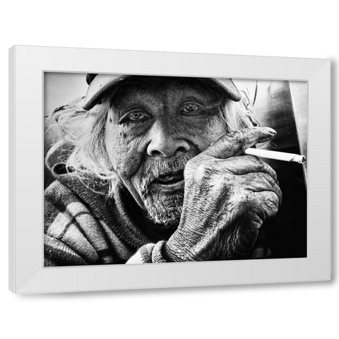 Untitled White Modern Wood Framed Art Print by Suzuki, Tatsuo