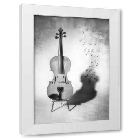 Melodie White Modern Wood Framed Art Print by Provost, Louis-Philippe