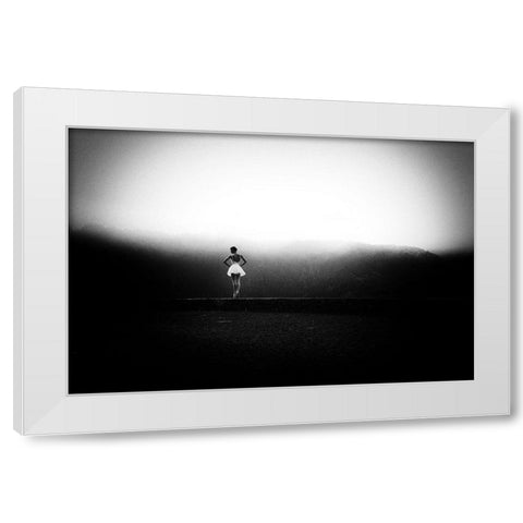 Untitled White Modern Wood Framed Art Print by Medeiros, Paulo