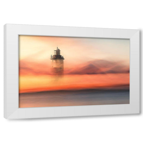 Lost At Sea White Modern Wood Framed Art Print by Davidsson, Gustav