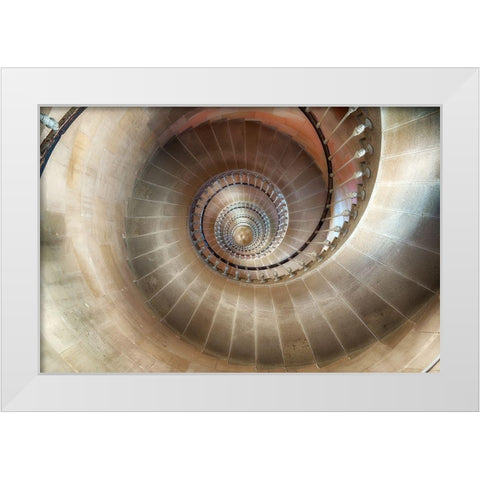 1 618033989 White Modern Wood Framed Art Print by Lenne, Thomas