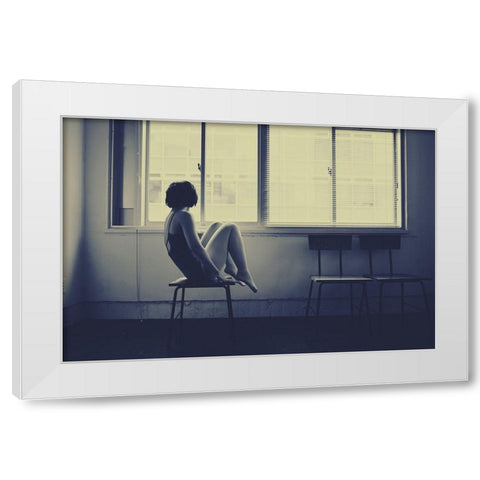 Dancer White Modern Wood Framed Art Print by U-Kei