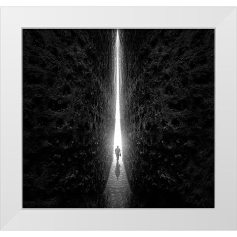 This way White Modern Wood Framed Art Print by Almawash, Sulaiman