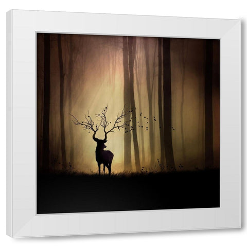 legendes dautomne White Modern Wood Framed Art Print by Del Grosso, Sebastien