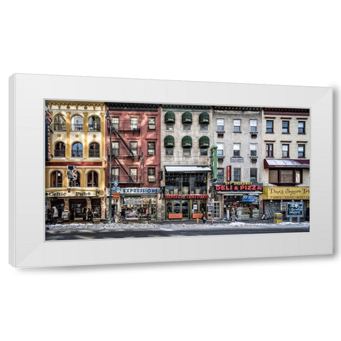A cold day in NY White Modern Wood Framed Art Print by Pfeiffer, Peter