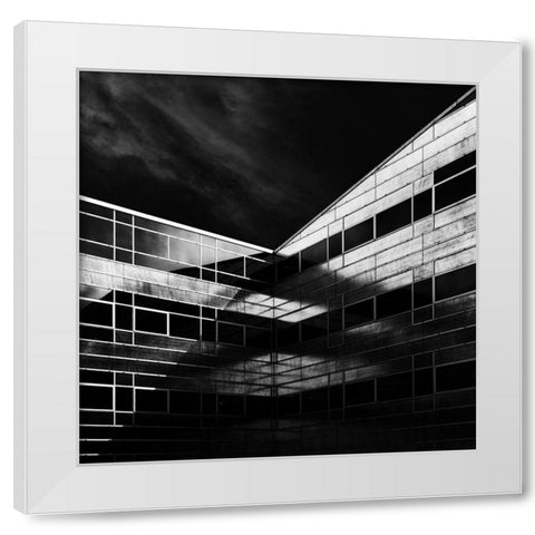 The dark side of light White Modern Wood Framed Art Print by Van De, Jeroen