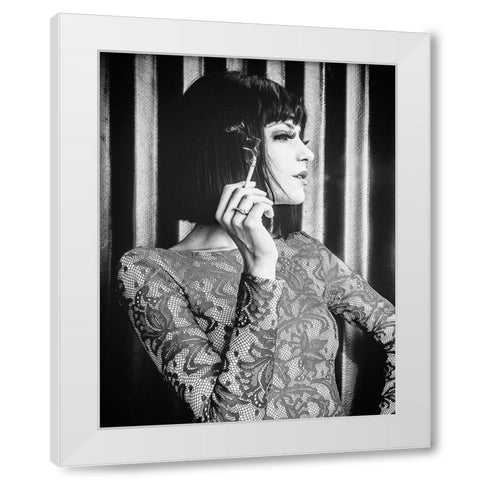 Saturday White Modern Wood Framed Art Print by Adrian, Simion