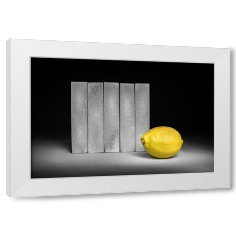 The Wall White Modern Wood Framed Art Print by Verot, Christophe