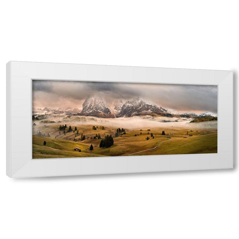 Dolomites Myths White Modern Wood Framed Art Print by Kuric, Marian
