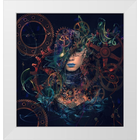 Reincarnation White Modern Wood Framed Art Print by Simongulashvili, Natalia