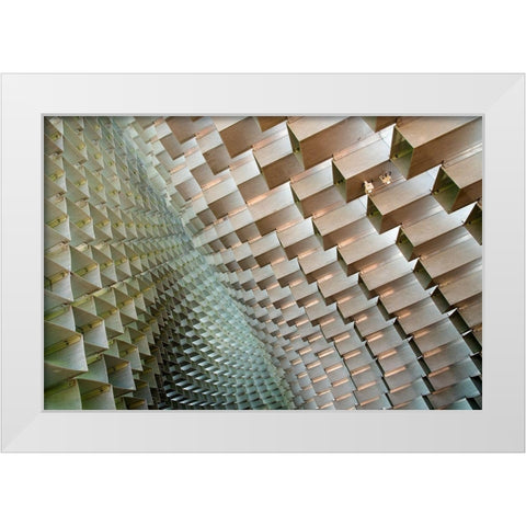 Serpentine White Modern Wood Framed Art Print by Wride, Linda
