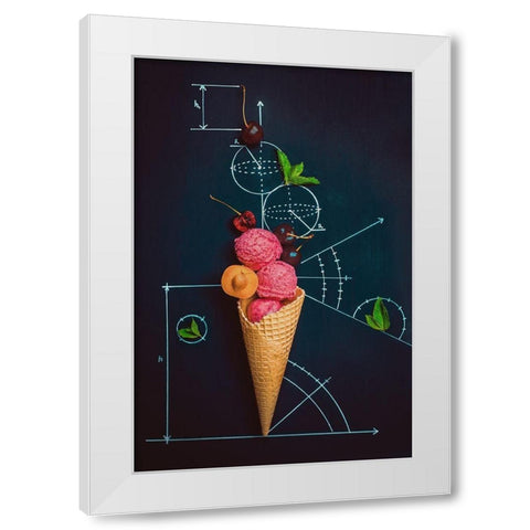 Summer homework White Modern Wood Framed Art Print by Belenko, Dina