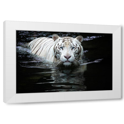 Looking at Me Looking at You White Modern Wood Framed Art Print by Doyle, Renee