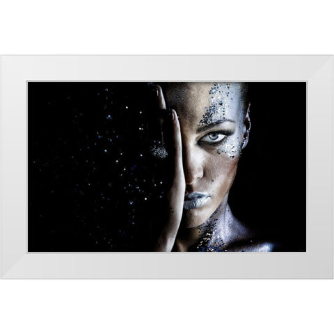 milky way White Modern Wood Framed Art Print by D, Polo