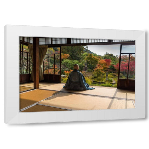 MAÂ©ditation White Modern Wood Framed Art Print by Pelissier, Marc