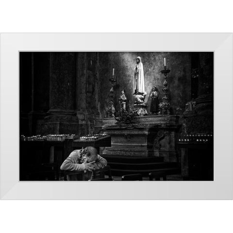 The Illuminated White Modern Wood Framed Art Print by Alves, Fernando