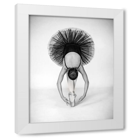 Ballet Technique White Modern Wood Framed Art Print by Pentony Ma, Pauline