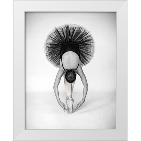 Ballet Technique White Modern Wood Framed Art Print by Pentony Ma, Pauline