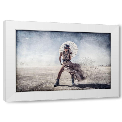 Gone With the Wind White Modern Wood Framed Art Print by Bonugli Kali, Gilles