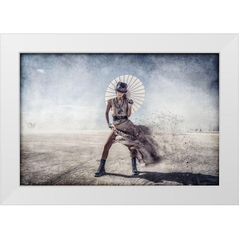 Gone With the Wind White Modern Wood Framed Art Print by Bonugli Kali, Gilles