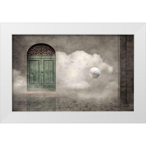 Secret Door White Modern Wood Framed Art Print by Marcel, Christian