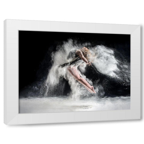 Frenzy White Modern Wood Framed Art Print by Pentony Ma, Pauline