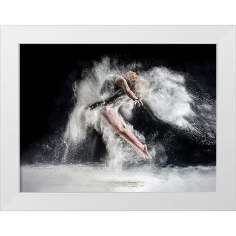 Frenzy White Modern Wood Framed Art Print by Pentony Ma, Pauline