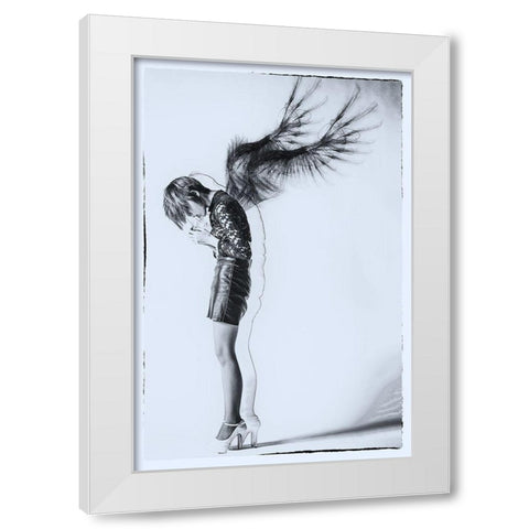 Fallen Angel White Modern Wood Framed Art Print by Kiyota, Daisuke