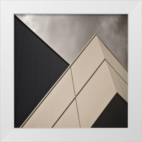 tangential White Modern Wood Framed Art Print by Claes, Gilbert