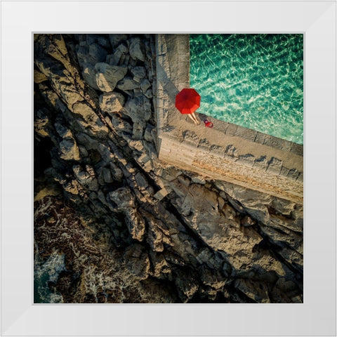 to the other side White Modern Wood Framed Art Print by Ambra