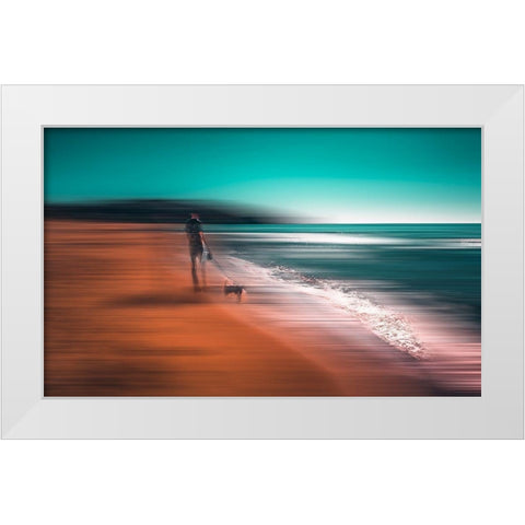 The quiet hours White Modern Wood Framed Art Print by Chiriaco, Carmine