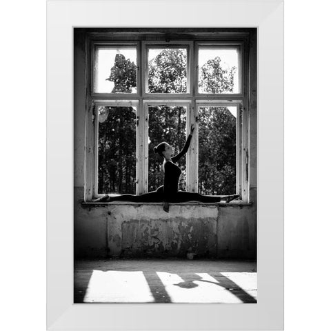 Dance White Modern Wood Framed Art Print by Krystynek Mqep, Martin