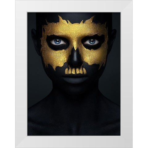 Gold of the Dead. White Modern Wood Framed Art Print by Malikov, Alex