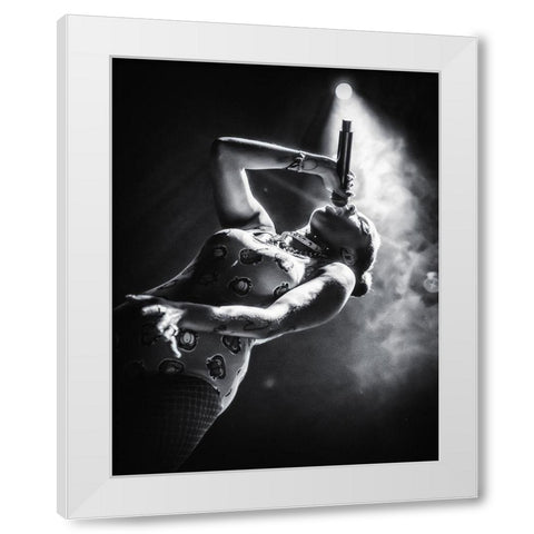 Joy #003 White Modern Wood Framed Art Print by Samuelsson, Anders