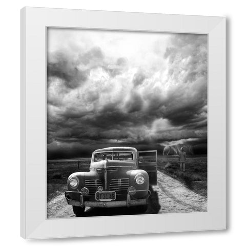 THE RAINMAKER White Modern Wood Framed Art Print by Butterworth, Larry