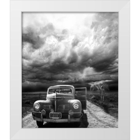 THE RAINMAKER White Modern Wood Framed Art Print by Butterworth, Larry