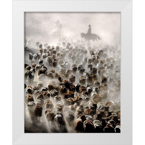 The Great Migration of China White Modern Wood Framed Art Print by Wong, Adam