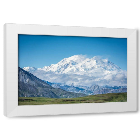 Mt. Denali - Alaska 20,310 White Modern Wood Framed Art Print by C. Sink, Jeffrey