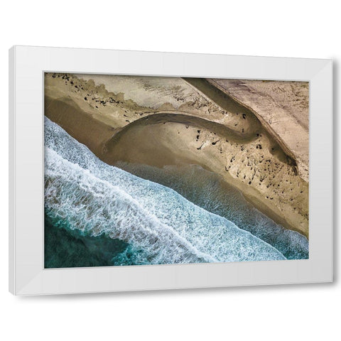 Big Sur Aerial White Modern Wood Framed Art Print by Darby, Rob